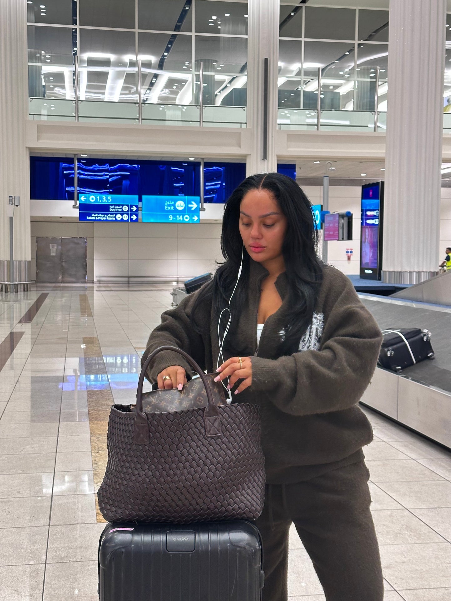 PRE ORDER KIKI WOVEN TOTE BAG COFFEE