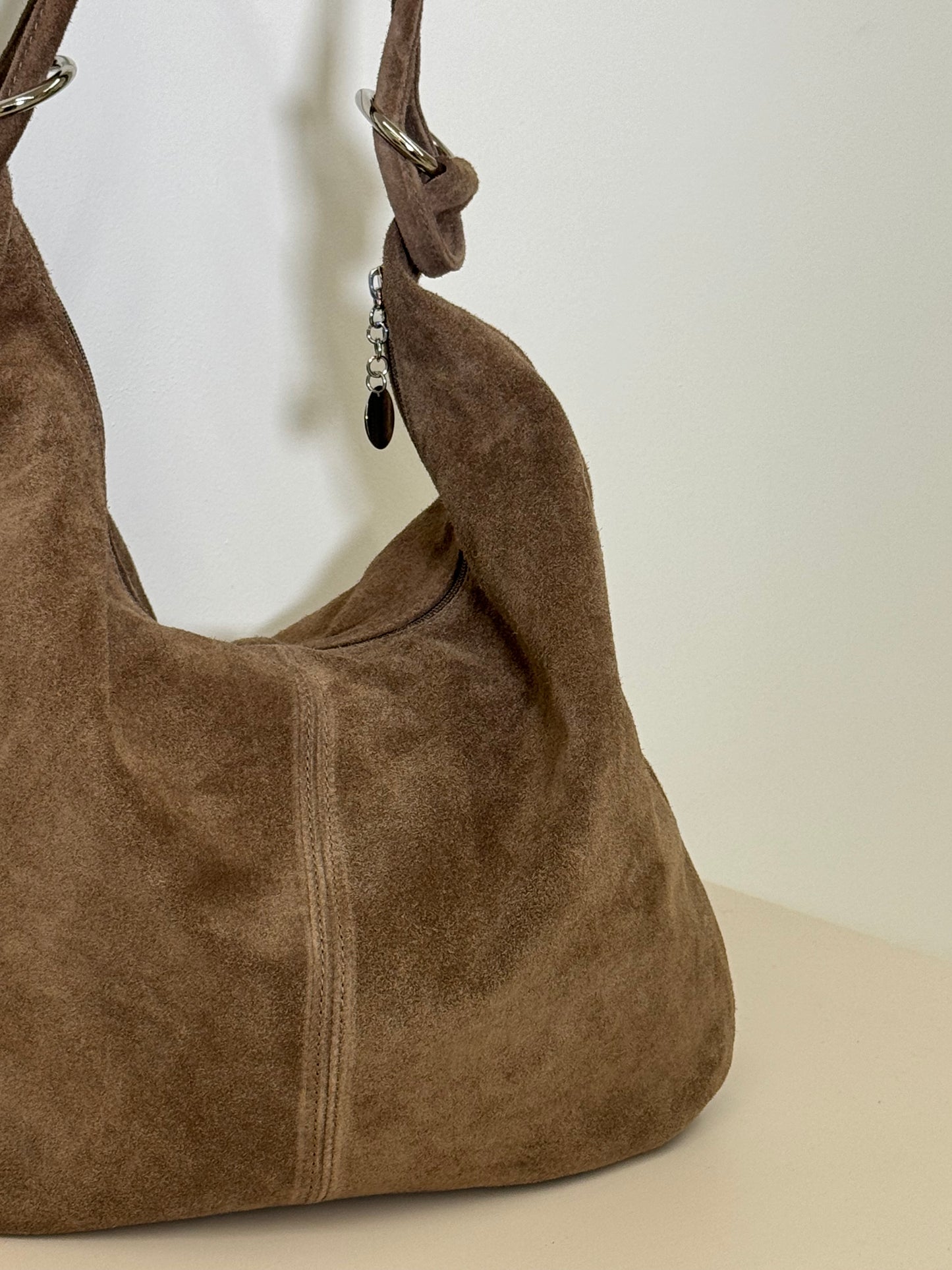 SERENA SLOUCHY SUEDE LEATHER SHOULDER BAG