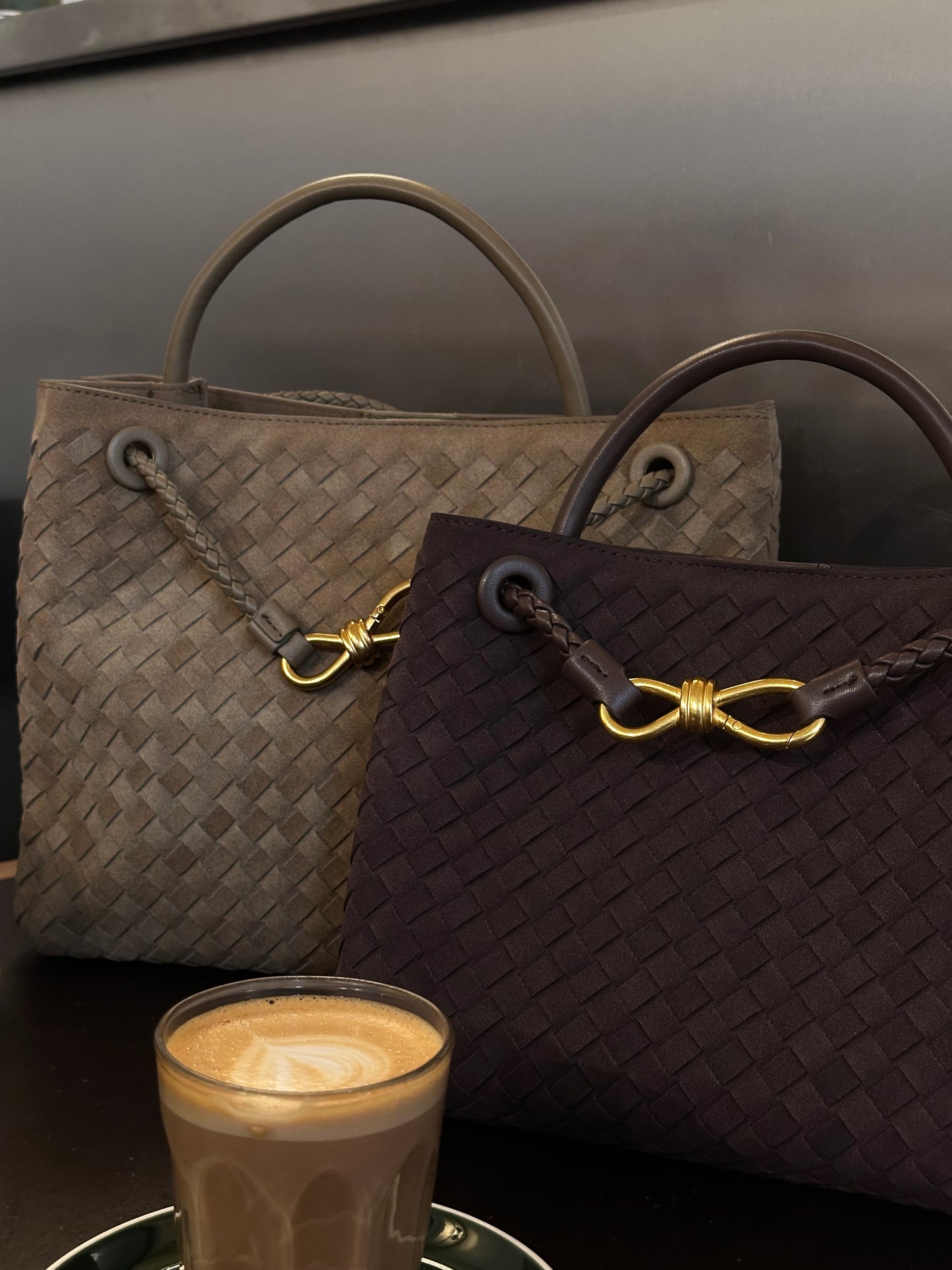 GIGI brushed woven handbag mini