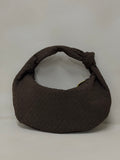 MONA MAXI FAUX SUEDE HANDBAG IN WALNUT