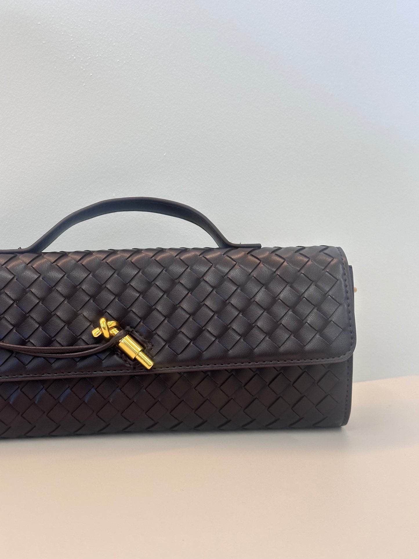 KELLY WOVEN ENVELOPE CLUTCH